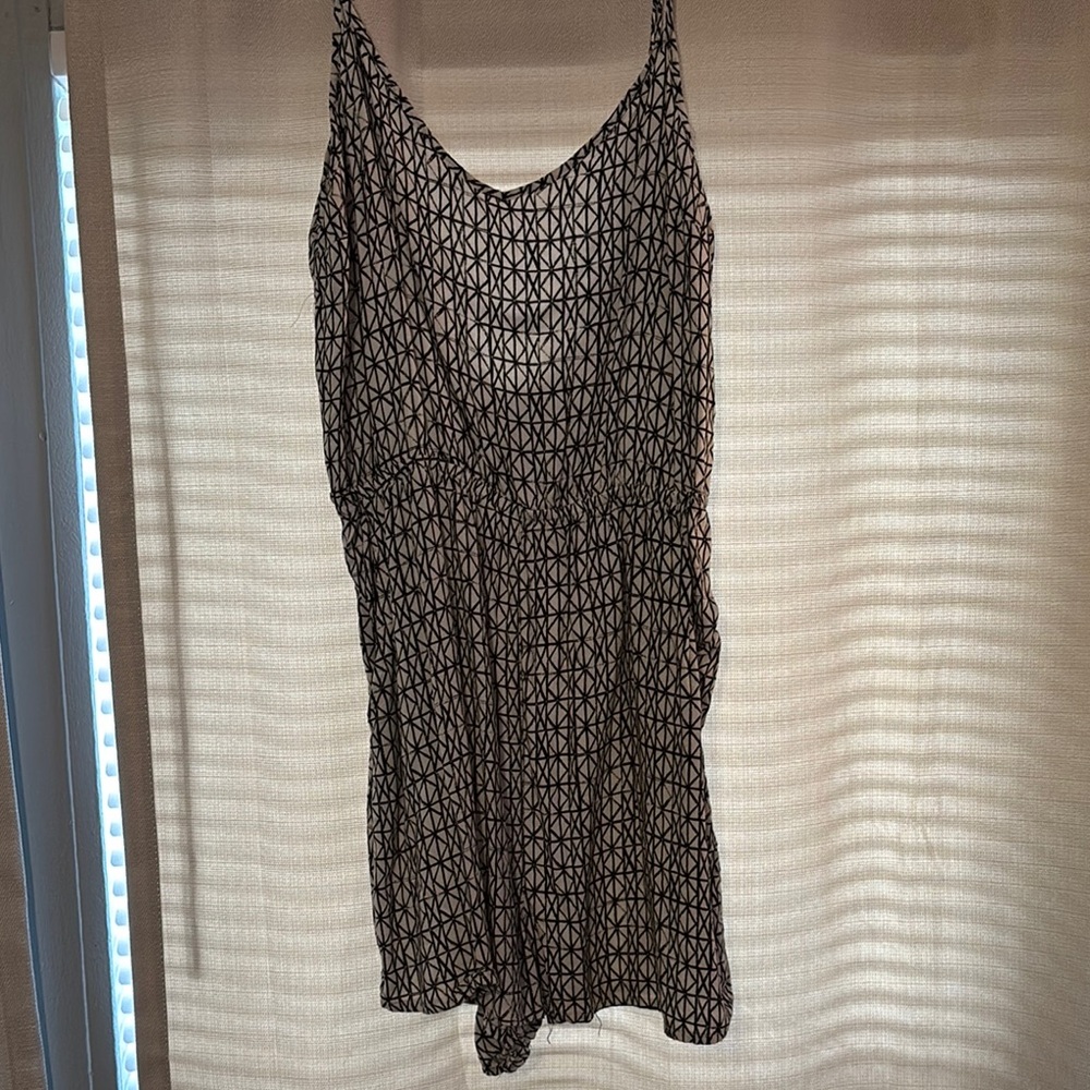 Black and White Geometric Print Dress